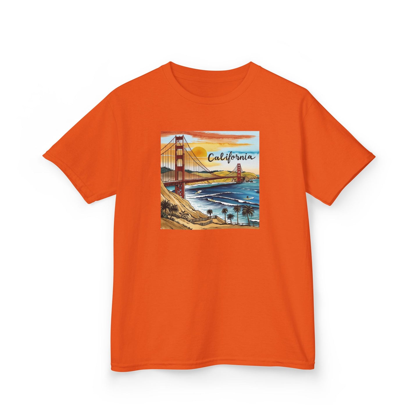 California Sunset Kids Heavy Cotton Tee – Retro Cool Graphic T-Shirt