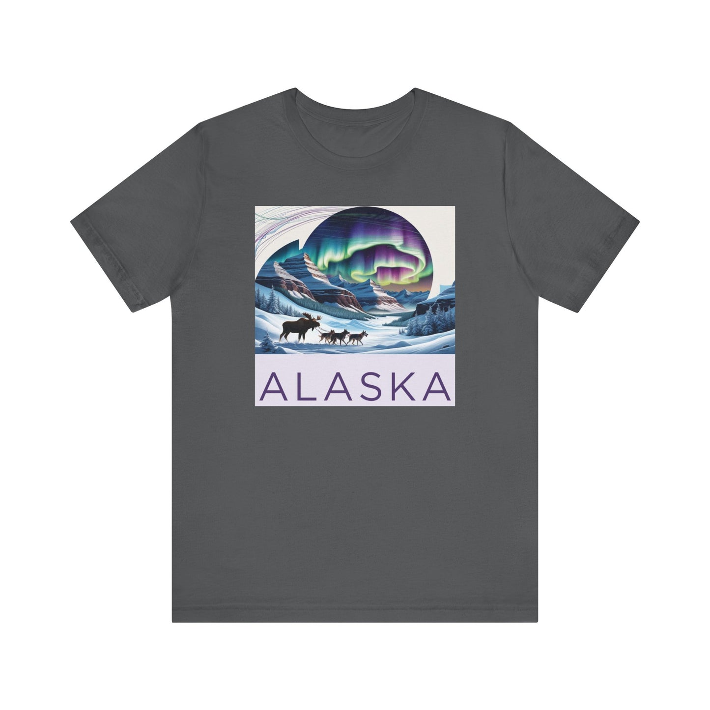 Alaska Aurora Unisex Jersey Tee - Nature Inspired Graphic Shirt